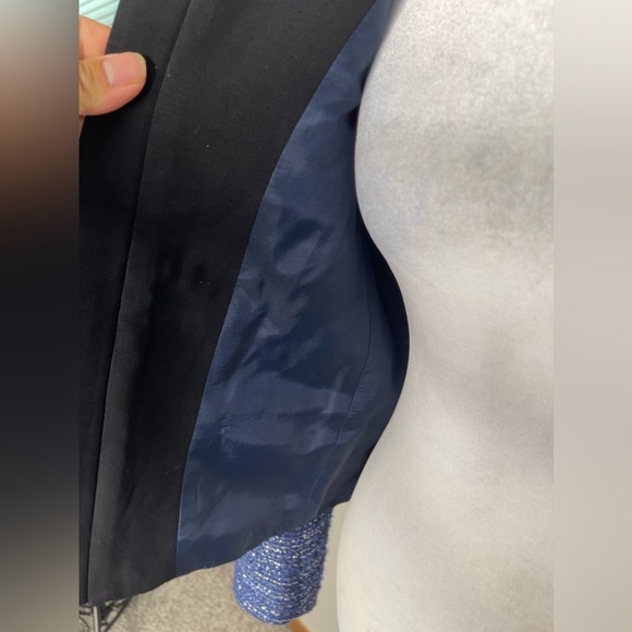 Sandro Paris Metallic Wool Blend Full Zip Evening Jacket Luxury Designer 38/M - Picture 5 of 10